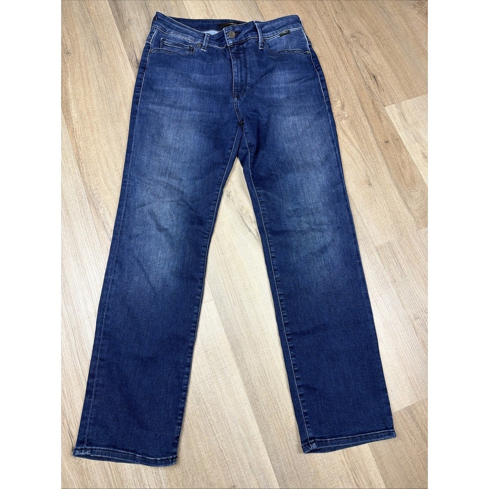 Mavi Kendra Petite High‎ Rise Straight Leg Jeans Women's 29P Dark Wash Stretch